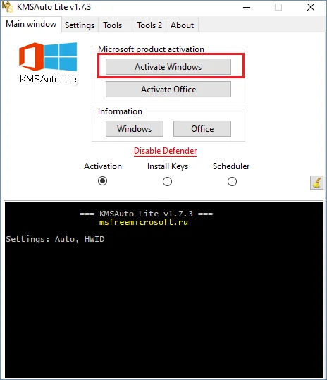 Activate Windows and Activate Office