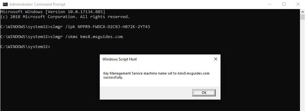 Activate Windows 10 - KMS Server Connect