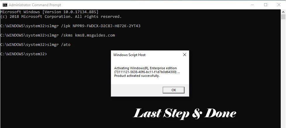 How To Activate Windows 10 - final Command